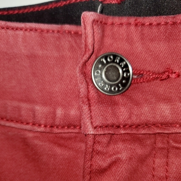 Torrid Red Flare Jeans - Picture 5 of 14